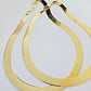 Real 10k Yellow Gold 12mm Herringbone Chain Necklace 24'' Inch Lobster lock Mens