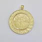 Centenario Coin Charm Solid 10k Yellow Gold 50 Pesos 1947 Centenaro With Bezel