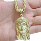 10k Gold Jesus Head Charm Rope Chain Necklace 6mm 30'' Set & Pendant 10kt REAL