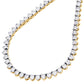 10k Solid Tennis Ice Chain Real Gold 18 Inch Necklace 4mm Genuine 1.50CT Diamond