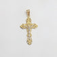 Real 10k Yellow Gold Jesus Crucifix Cross Charm Pendant Men Women 10kt Gold