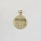 Real 10k Gold Last Supper Charm Circular Pendant 10kt Yellow Gold Men Women