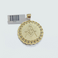 Real 10k Yellow Gold Masonic Charm 1.5'' inches Pendant 10kt for Chain