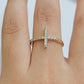 10k Yellow Gold Ring Ladies size 7 Real 10kt Cross Ring With Stones For Women
