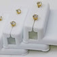 Real 10k Gold Stud Earring Round Solitaire Design Men Women Free Shipping