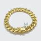 13mm 14k Yellow Gold Bracelet 9 Inch Miami Cuban Link Box Clasp Men's REAL 14kt