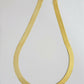 Real 10k Yellow Gold 12mm Herring Bone Chain Necklace 22'' Inch Lobster lock