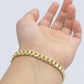 Real 10k Yellow Gold 6mm Miami Cuban Link Bracelet 8" inch Men and Women