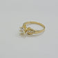 Real 10k Yellow Gold Ladies Ring Wedding  Engagement Band 10kt Gold & Solitaire