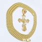 14k Gold Cross Charm Miami Cuban Link Chain 5mm 26'' Necklace 14kt Pendant SALE