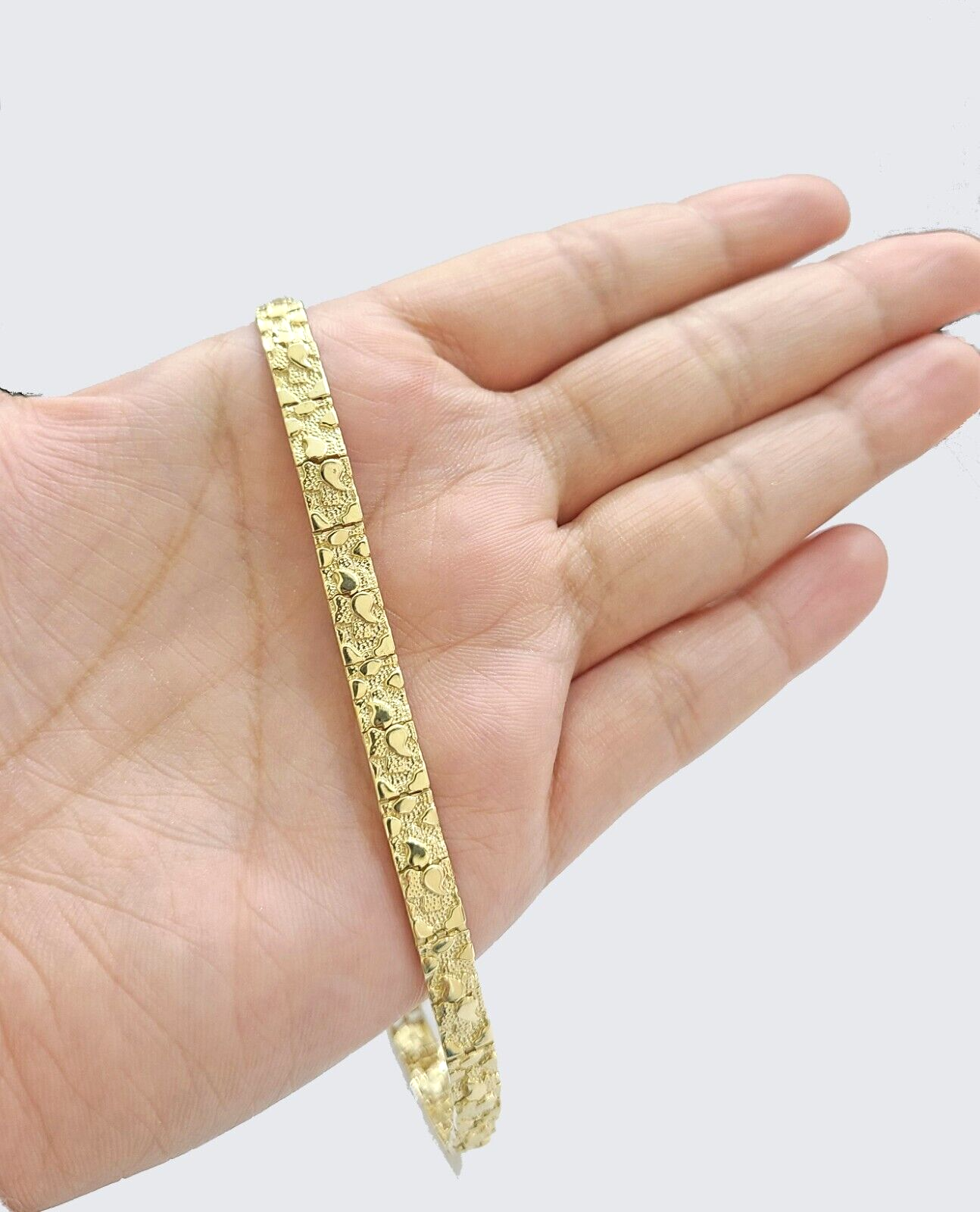 VTG 10k Yellow Gold Nugget Bracelet, Gold Brutalist Abstract Link Bracelet,  Retro Modernist Solid Gold Bracelet, Free Form Tennis Bracelet - Etsy Israel