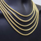 14k Yellow Gold Franco Chain Two-tone Necklace 4mm 18 Inch Diamond Cut 14kt SALE