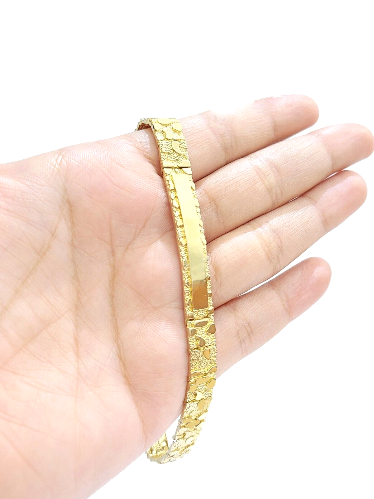 Gold nugget on sale id bracelet