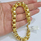 Real 10k Gold Bracelet Byzantine Box 8 Inch 8.5mm 10kt Yellow Gold Men's Genuine