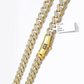 Real 10k Yellow Gold 10mm Monaco Chain Diamond Cut 22" inch Necklace