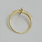 10k Yellow Gold Ring Ladies size 7 Real 10kt Cross Ring With Stones For Women