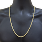Real 14k Yellow Gold Necklace Rope Chain 6mm 26" inch 14kt Men's Chain For Charm