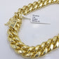 Real 10k Yellow Gold 11mm Miami Cuban Link Bracelet 9" inch For Men's