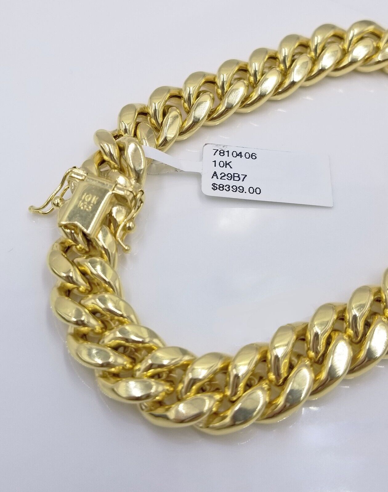 Real 10k Yellow Gold 11mm Miami Cuban Link Bracelet 9" inch For Men's