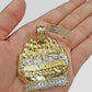 Real 10kt Yellow Gold Praying Hand Last Supper Pendant charm 3D style