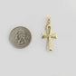 Real 10k Gold Ankh Charm Pendant 10kt Yellow Gold Diamond Cut Cross For Chain