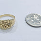 Real 14k Gold Men's Ring Nugget Size 10.5 14kt Yellow Gold Unisex