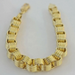 Real 10k Gold Bracelet Byzantine Box 9 Inch 8.5mm 10kt Yellow Gold Men's Genuine
