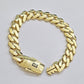 Real 10k Yellow Gold Bracelet 13mm 8 Inch Royal Monaco Cuban Link Mens Box Clasp