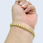 Real 10k Yellow Gold 4mm Box Byzantine Bracelet 8" inch 10kt Unisex Men Women