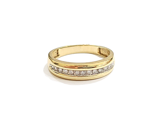 Real 10k Gold Men's Ring size 10.5 10kt Yellow gold, Wedding Band Diamond