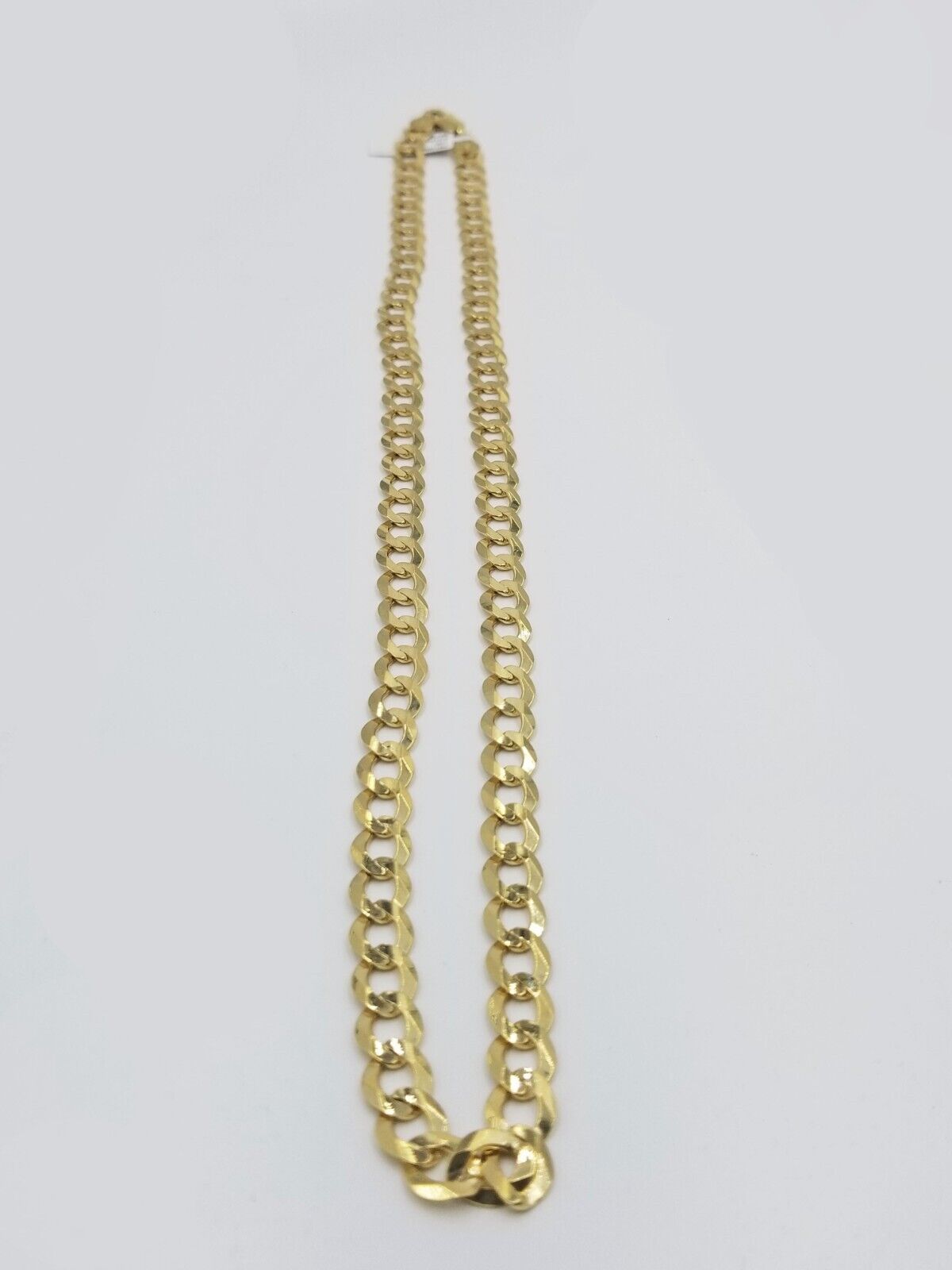 Real 10k Yellow Gold Solid Necklace Cuban Curb Link Chain 9.5mm 24" inch For Men