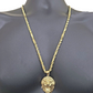 Real 10k Yellow Gold Milano Rope Chain 22 Inch Necklace Lion Head Charm Pendant