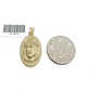 10k Gold Circular Jesus Head Charm Rope Chain Necklace 3mm 28'' Set Pendant 10kt