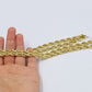 Real 14k Yellow Gold Necklace Rope Chain 6mm 26" inch 14kt Men's Chain For Charm