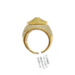 Real 10k Yellow Gold Diamond Lollipop Ring Genuine 3.26CT Diamonds 10kt Size 10