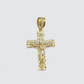 Real 14k Yellow Gold Cross Charm Rope Chain 4mm 20'' Necklace Pendant 14kt Jesus