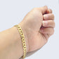 Real 14k Yellow Solid Gold 6mm Cuban Curb Link Bracelet 8'' inch 14kt Unisex