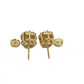 Real 10k Yellow Gold Earring Stud White Diamond 2.11CT Round Design Unisex
