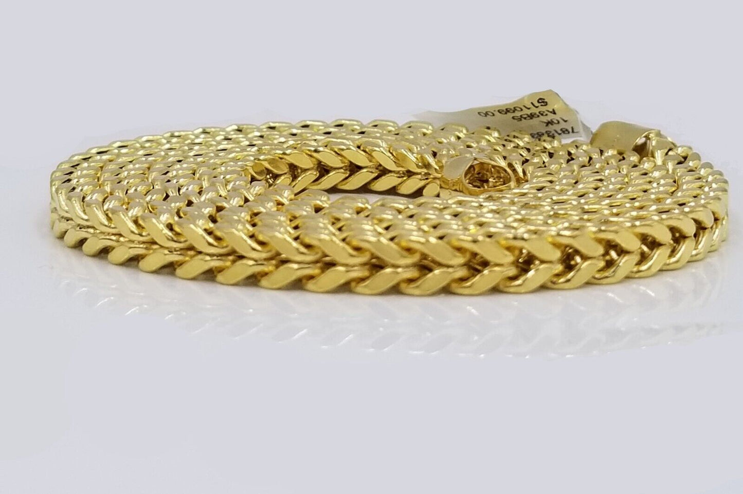 Real 10k Yellow Gold Franco Necklace 5mm 26" inch For Men's 10kt Chain