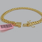 14k Yellow Gold Miami Cuban Link Bracelet 8.5'' inch 7mm Real Men & Ladies 14kt