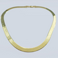 Real 10k Yellow Gold Necklace 8mm Herringbone Chain 18'' inches Unisex