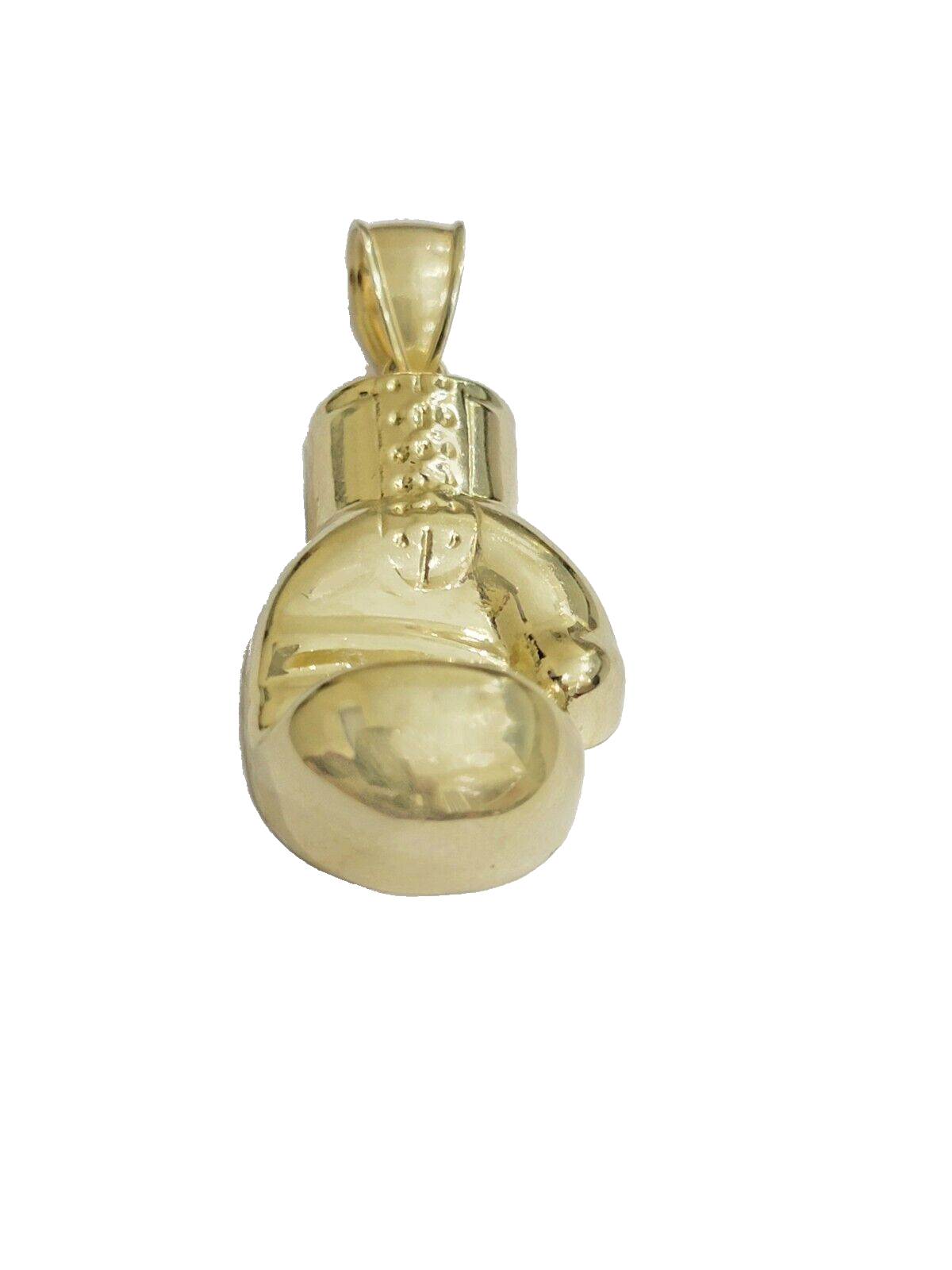 10k Yellow Gold Boxing Glove Charm Pendant 1.5Inch Chain Necklace SALE Real 10kt