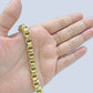 Real 10k Yellow Gold 8mm Box Byzantine Bracelet 8" inch 10kt Unisex Men Women