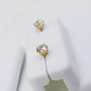 Real 10k Gold Stud Earring Round Solitaire Design Men Women Free Shipping