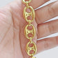 Real 10kt Yellow Gold Mariner Link Bracelet Unisex 9'' Inches 15mm