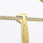 Real 10k Yellow Gold 10mm Monaco Chain Diamond Cut 22" inch Necklace