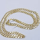 Real 10k Yellow Gold Solid Necklace Cuban Curb Link Chain 6mm 22" inch For Men