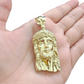 Real 10k Gold Jesus Head Charm Pendant 2'' Inch 10KT Yellow Gold