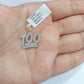 10k Yellow Gold Real Diamond 100 Charm Pendant Men Women