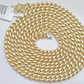 10kt Yellow Gold Miami Cuban Link Chain 10k Necklace 20 Inches 4mm Box Lock Real